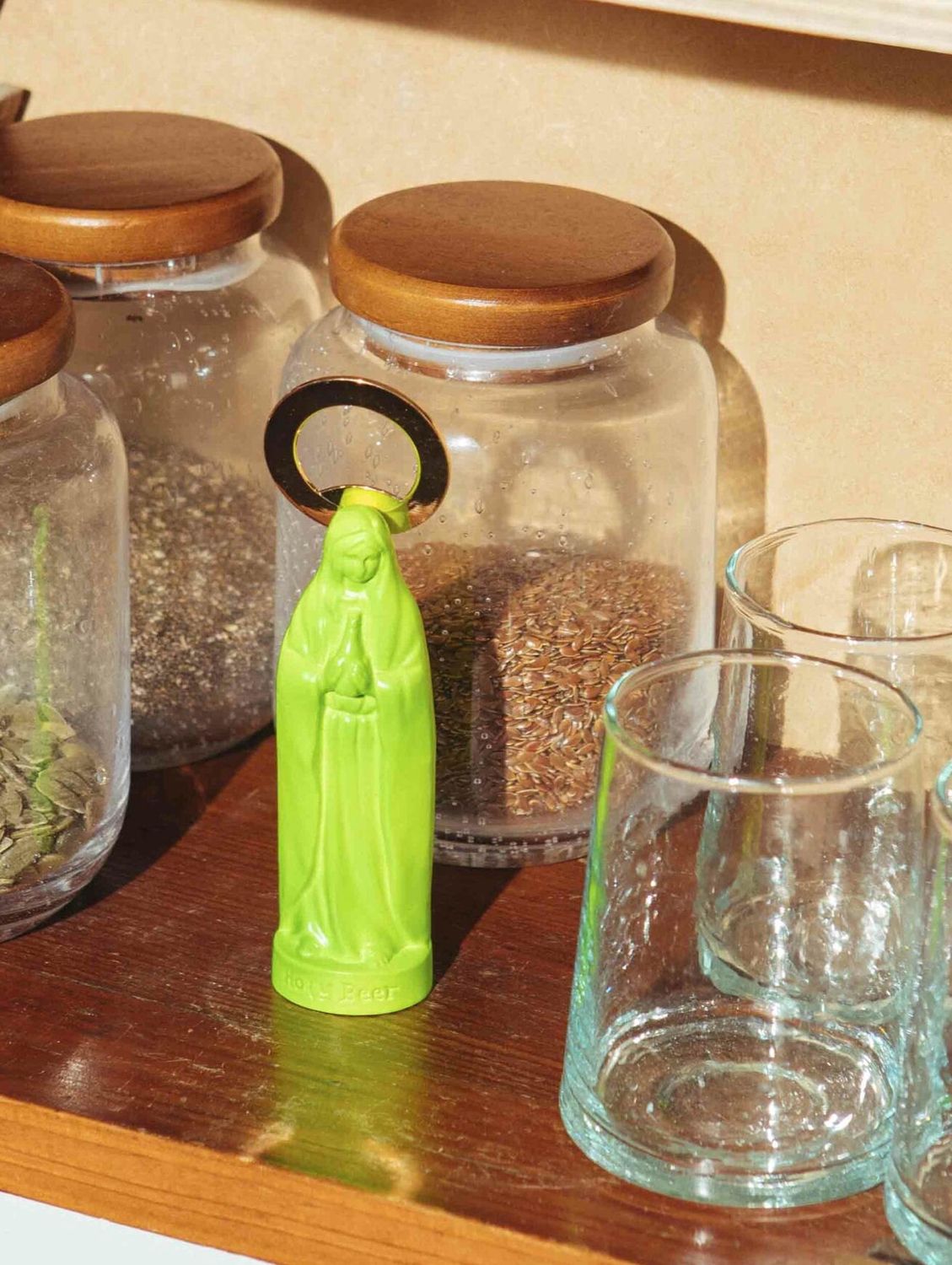 Holy Beer Green Bottle Opener