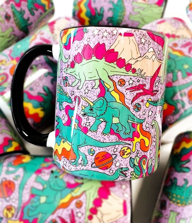 Trippy Dinosaur Mug