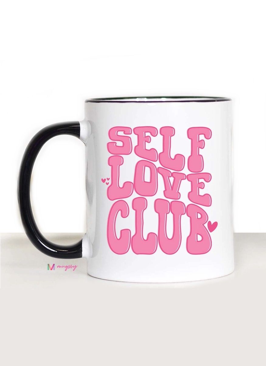 Self Love Club Black Handle Mug