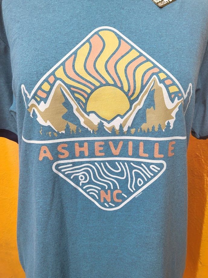 Topo Sun And Mountain Ringer Asheville T-Shirt