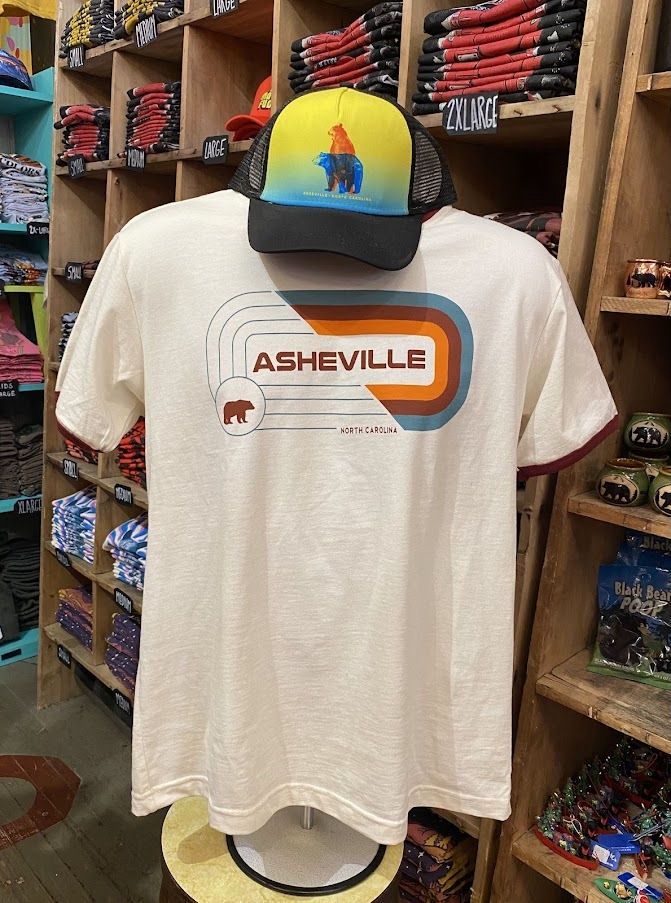 Split Screen Asheville North Carolina Ringer T-Shirt