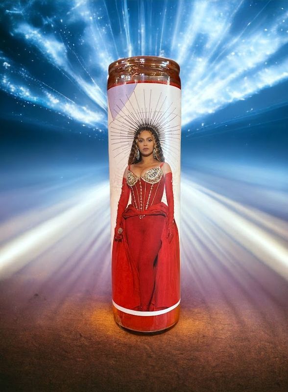 Beyonce Red Gown And Crown Saint Candle