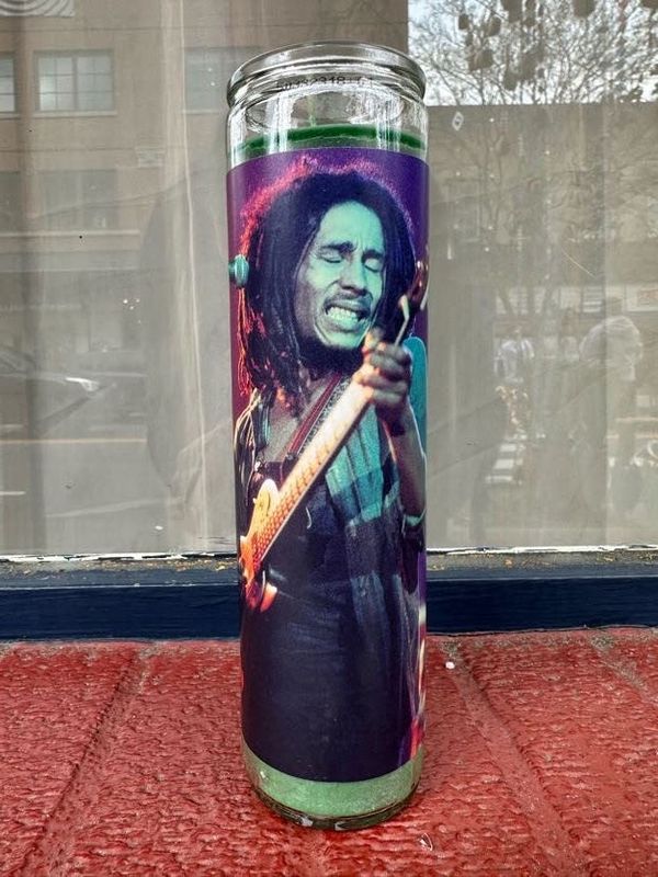 Bob Marley Guitar On Stage Saint Candle