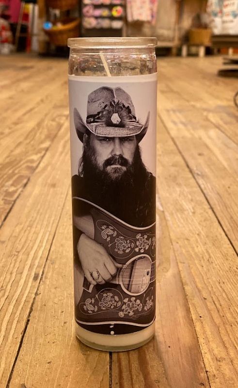 Chris Stapleton Black And White Saint Candle