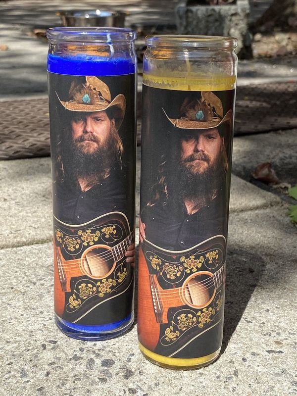 Chris Stapleton Flower Guitar Hat Saint Candle
