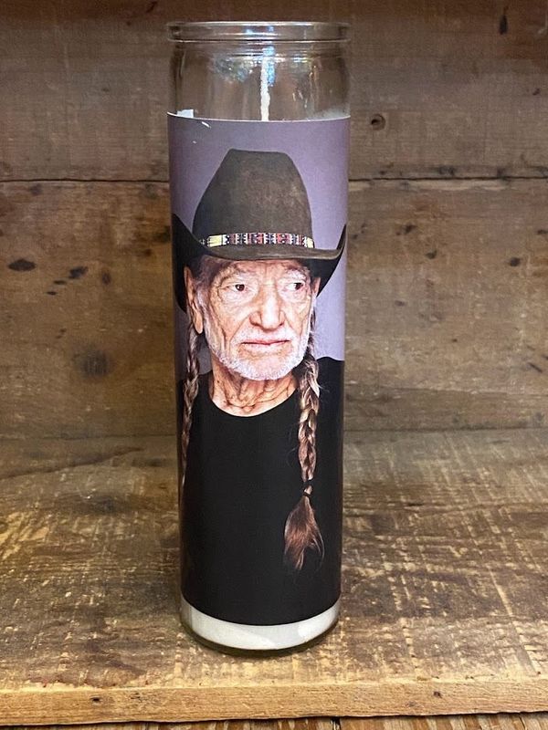 Willie Nelson Hat Saint Candle
