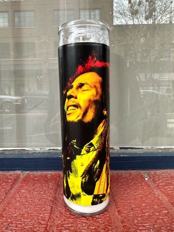 Bob Marley Red And Yellow Saint Candle