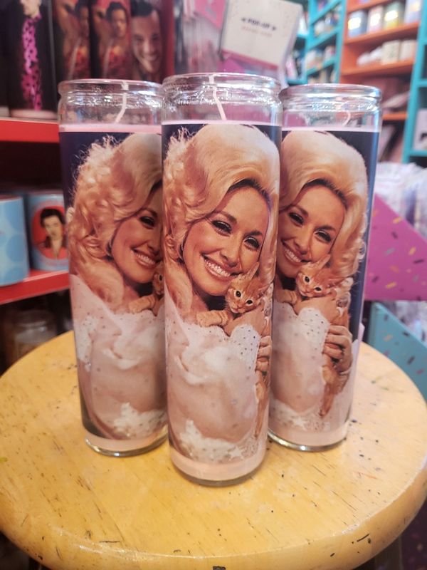 Dolly Parton Kitten Saint Candle