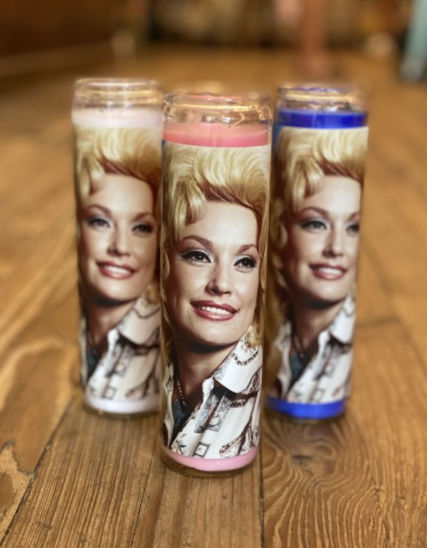 Dolly Parton Collar Shirt Saint Candle