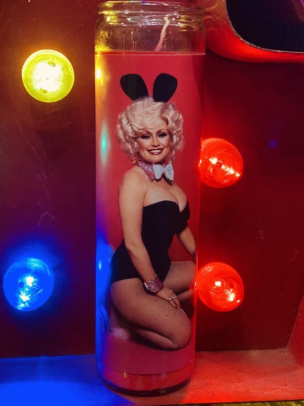 Dolly Parton Playboy Bunny Saint Candle