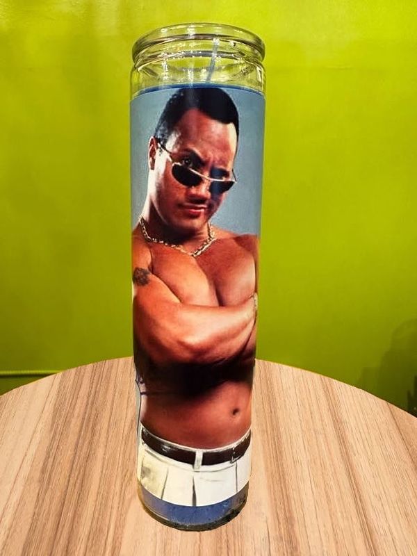 Dwayne The Rock Johnson The People&#39;s Eyebrow Saint Candle