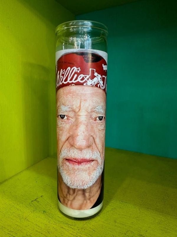 Willie Nelson Bandana Saint Candle
