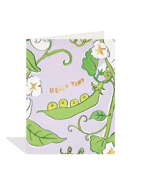 Hello Tiny Baby Peas Card