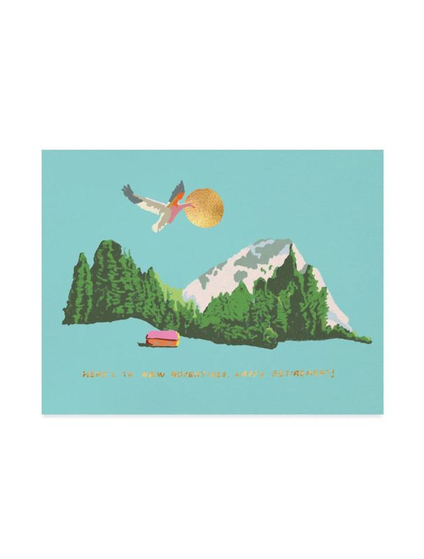 Here’s To New Adventures Retirement Card