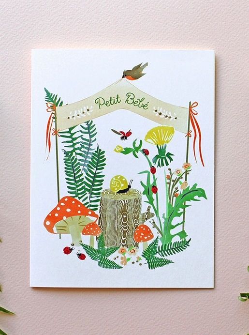 Petite Bebe Baby Congratulations Card