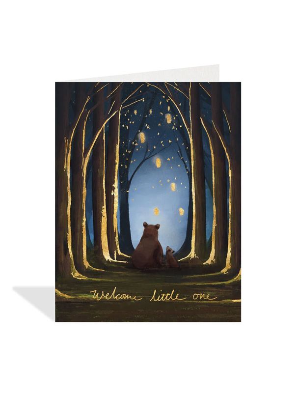 Welcome Little One Nighttime Cub Card