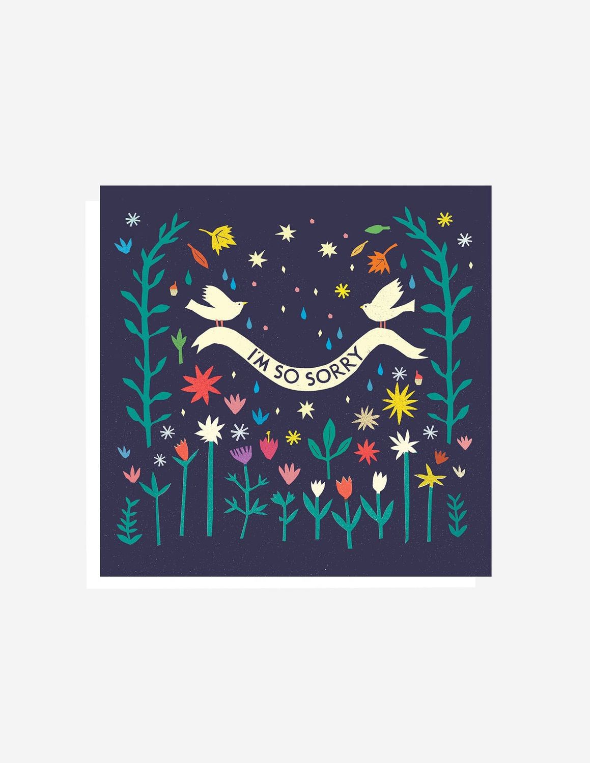 I’m So Sorry Bird Flower Card
