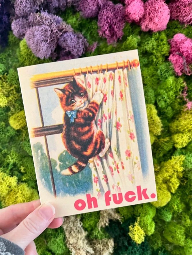 Oh Fuck Kitty Cat Card
