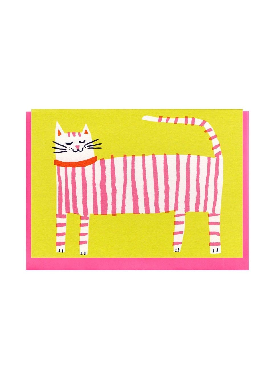 Striped Kitty Cat Card