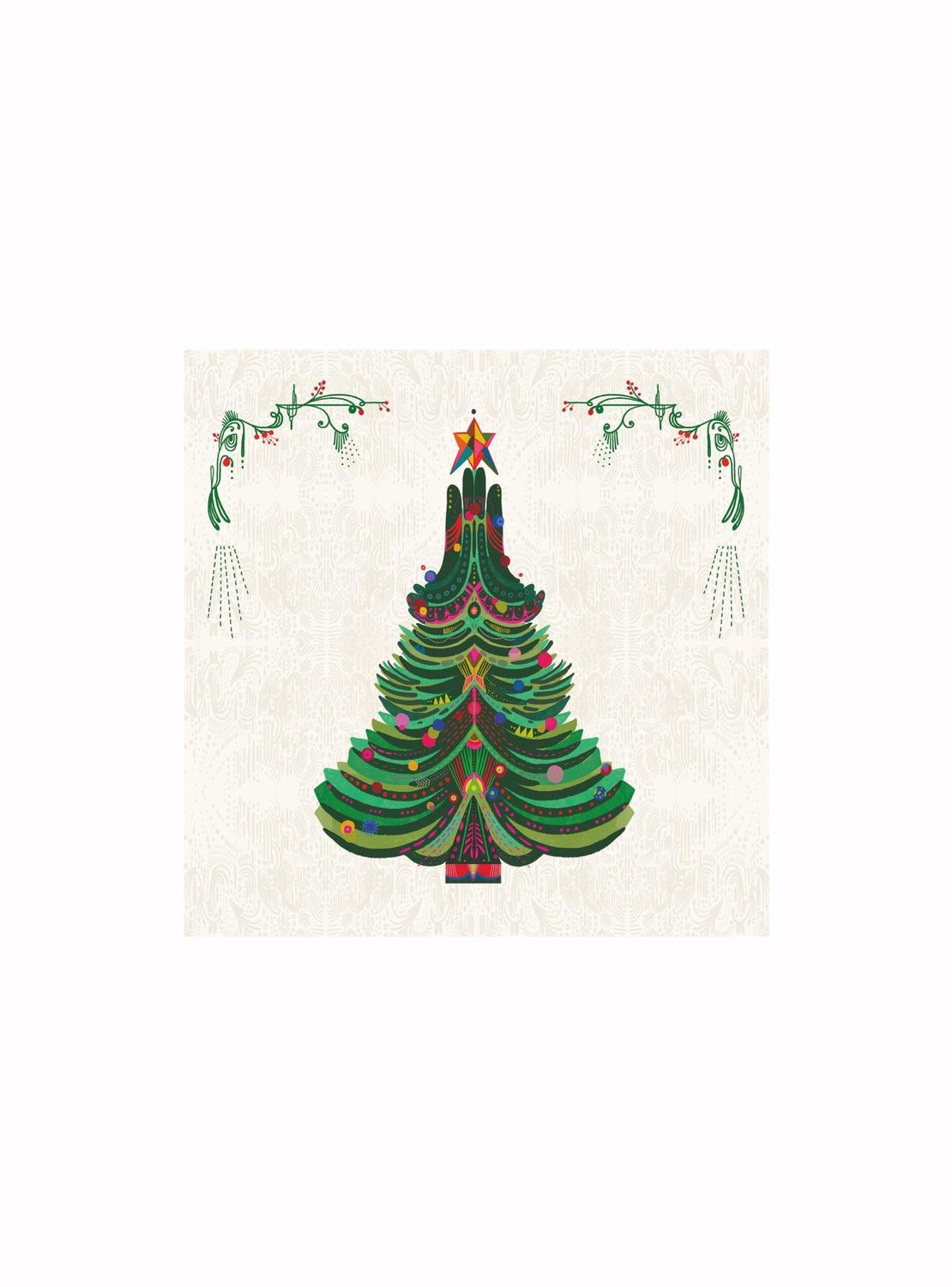 Christmas Tree Beverage Napkins