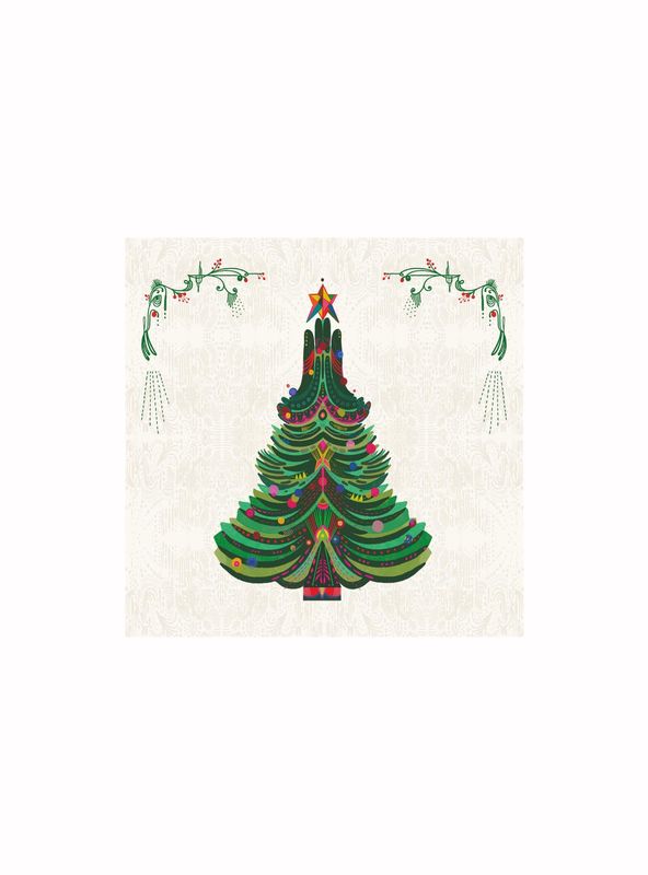 Christmas Tree Beverage Napkins