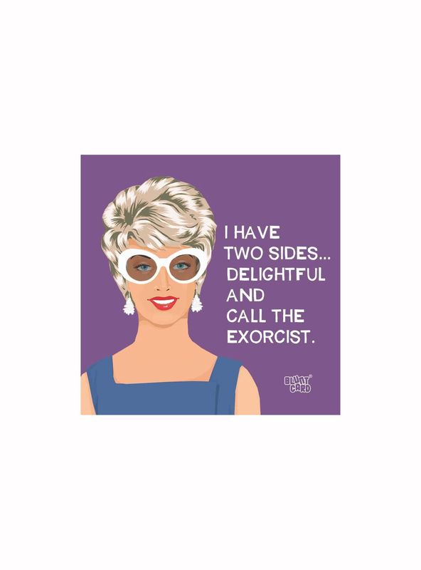 I Have Two Sides... Delightful And Call The Exorcist Beverage Napkins