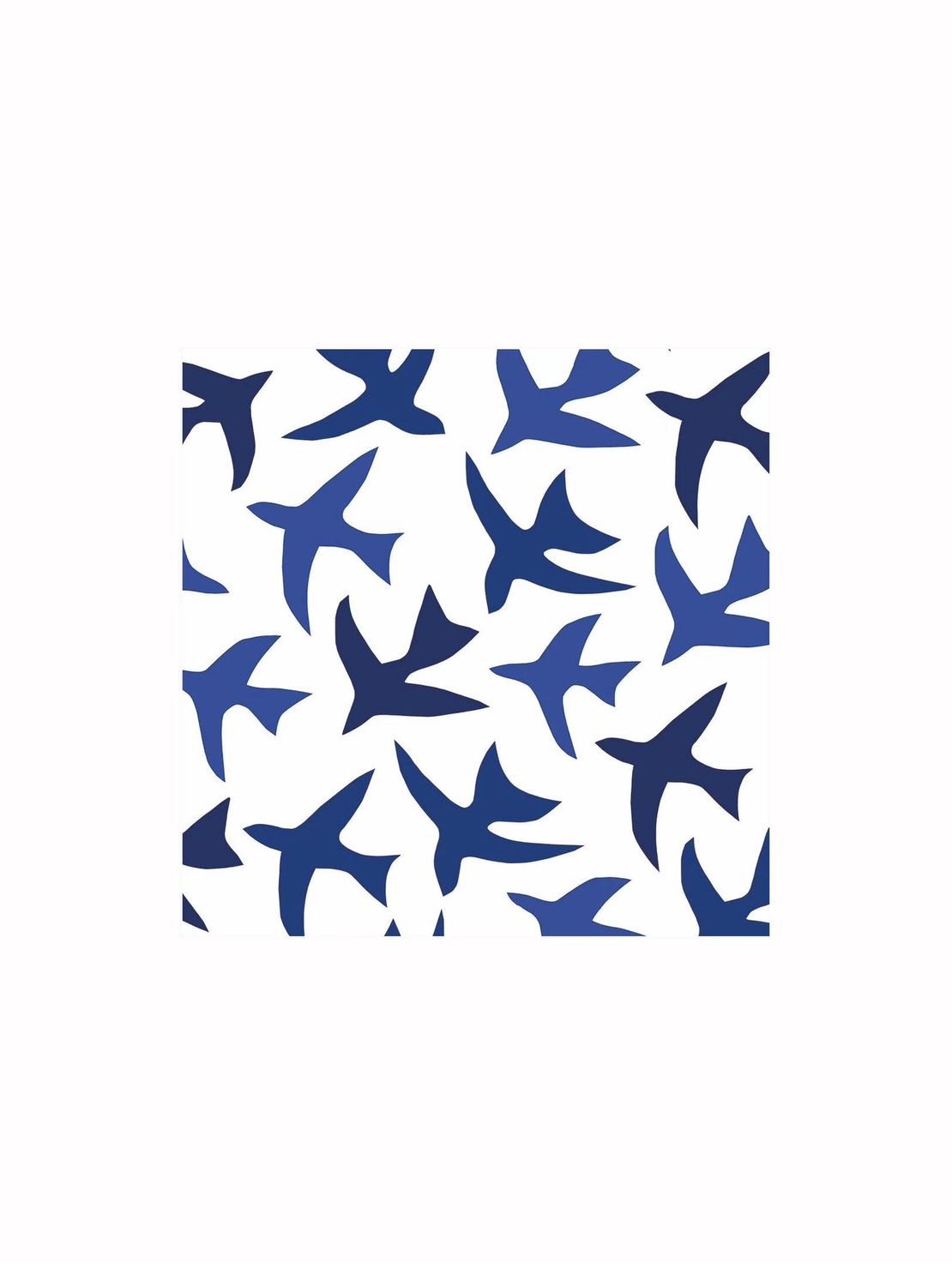 Blue Bird Silhouette Maritime Birds Beverage Napkins