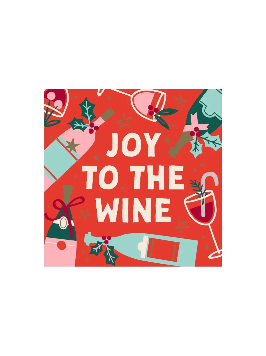 Joy To The Wine Beverage Napkins