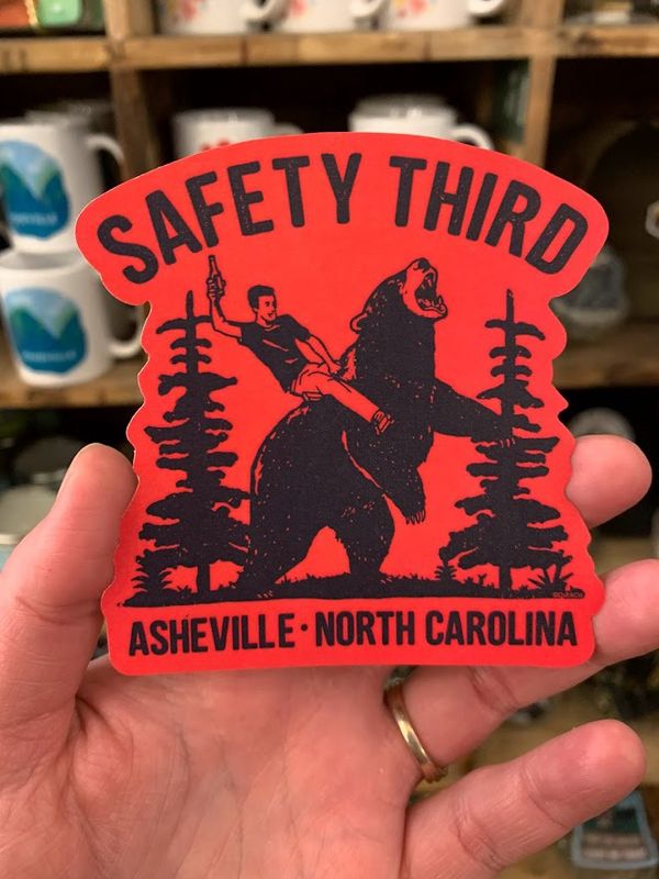 Safety Third Asheville North Carolina Sticker