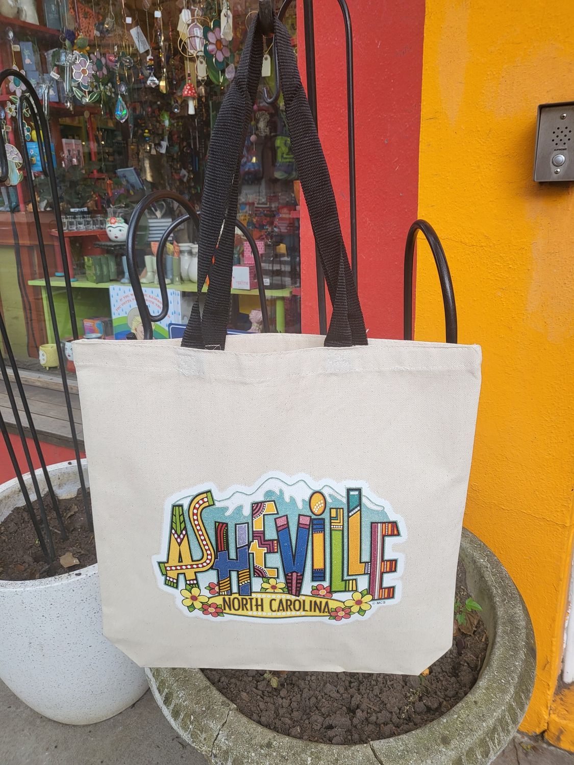 Asheville Art Letters Tote Bag