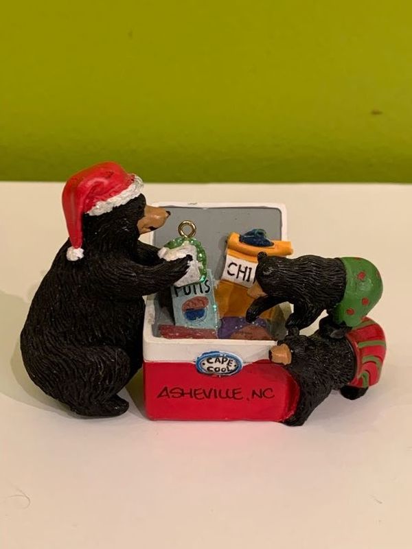 Asheville Black Bears Raiding Cooler Ornament
