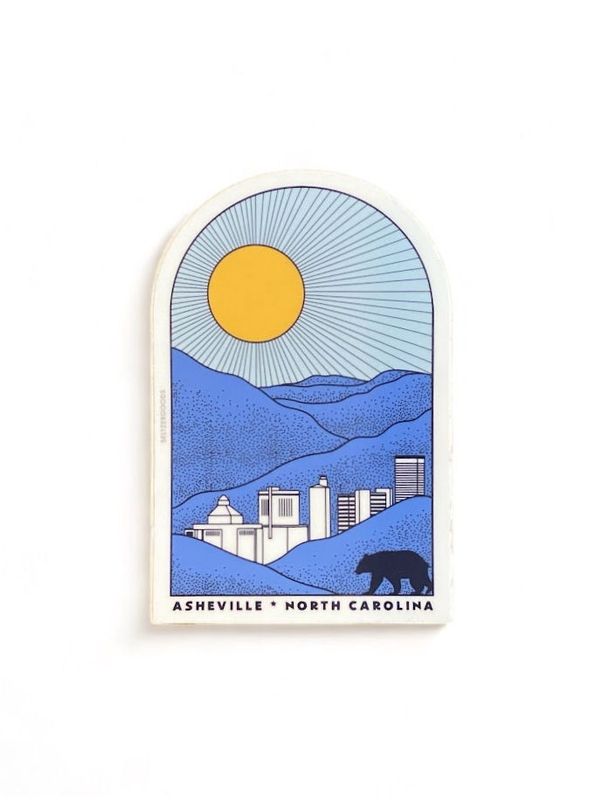 Asheville North Carolina Cityscape Sticker