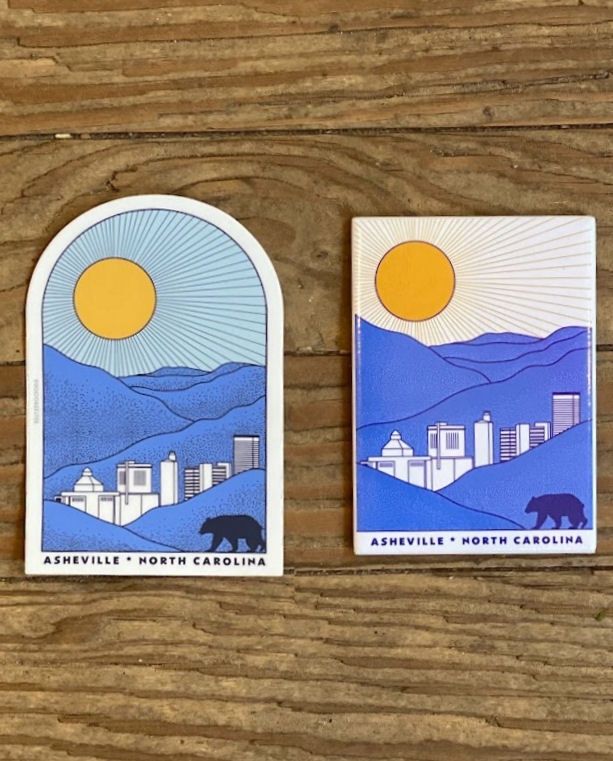 Asheville North Carolina Cityscape Magnet