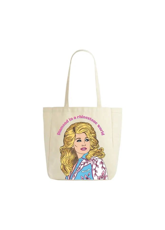 Diamond in a Rhinestone World Dolly Parton Tote Bag