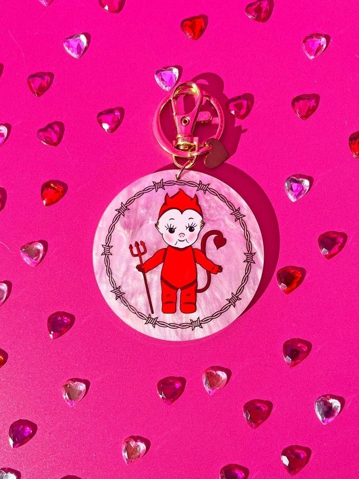 Kewpie Angel Devil Keychain