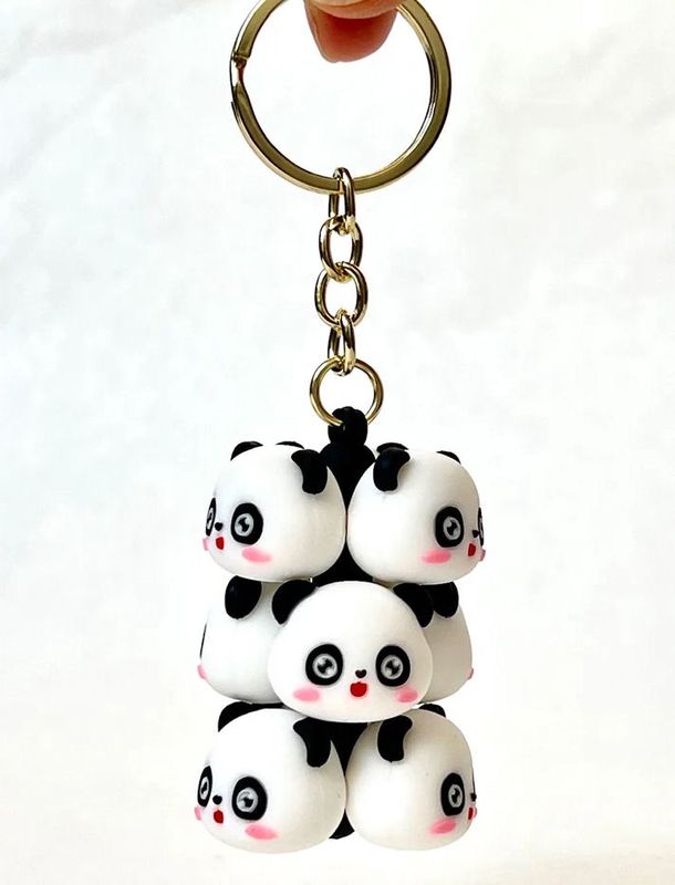 Panda Family Keychain