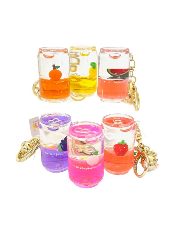 Fruit Can Floaty Charm Keychain