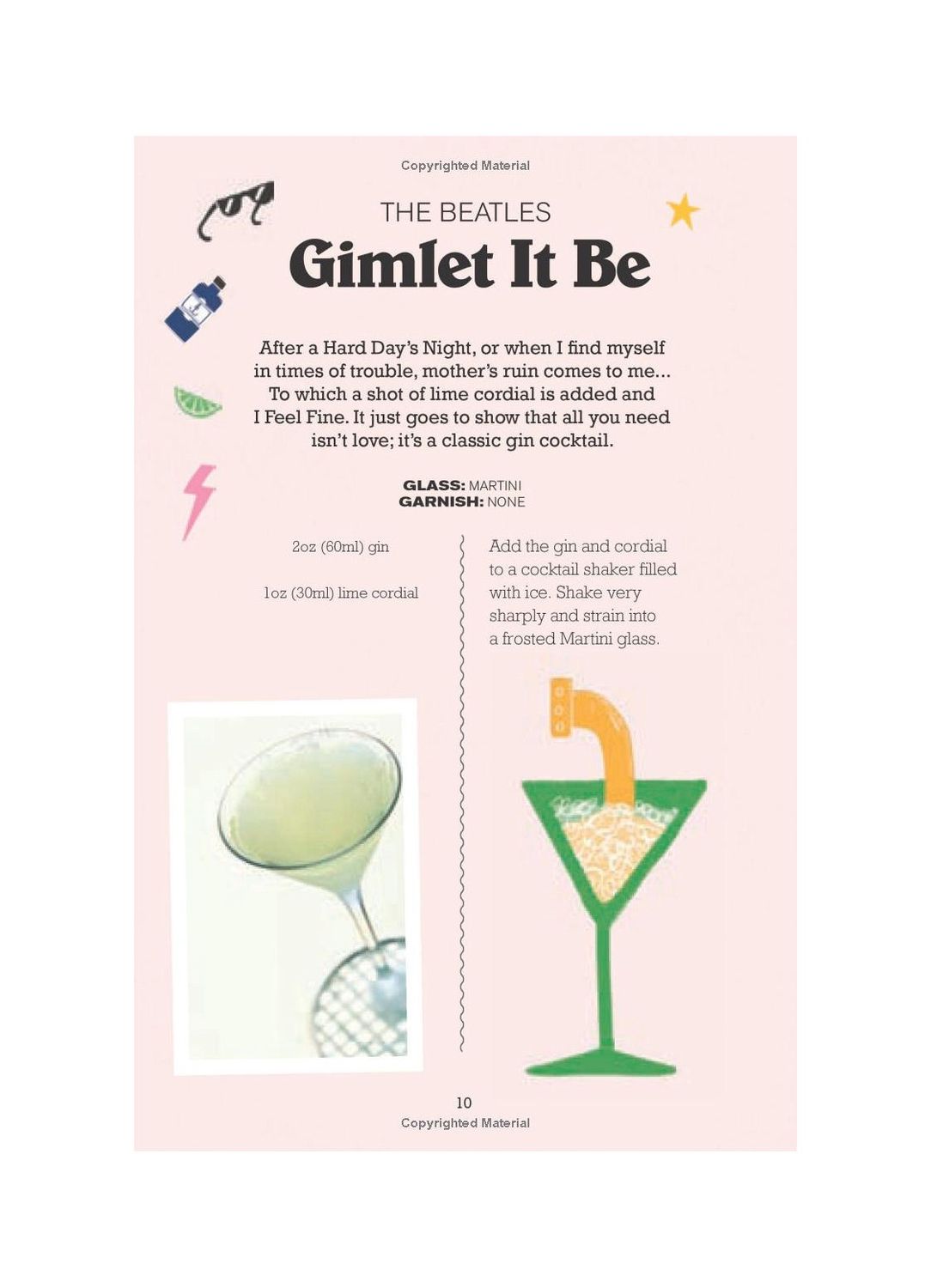 Rock Cocktails: 50 Rock 'N' Roll Drinks Recipes Hardcover Book