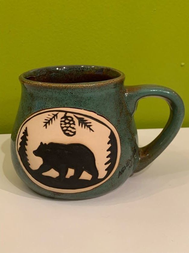 Asheville Bear Ceramic Bean Pot Mug