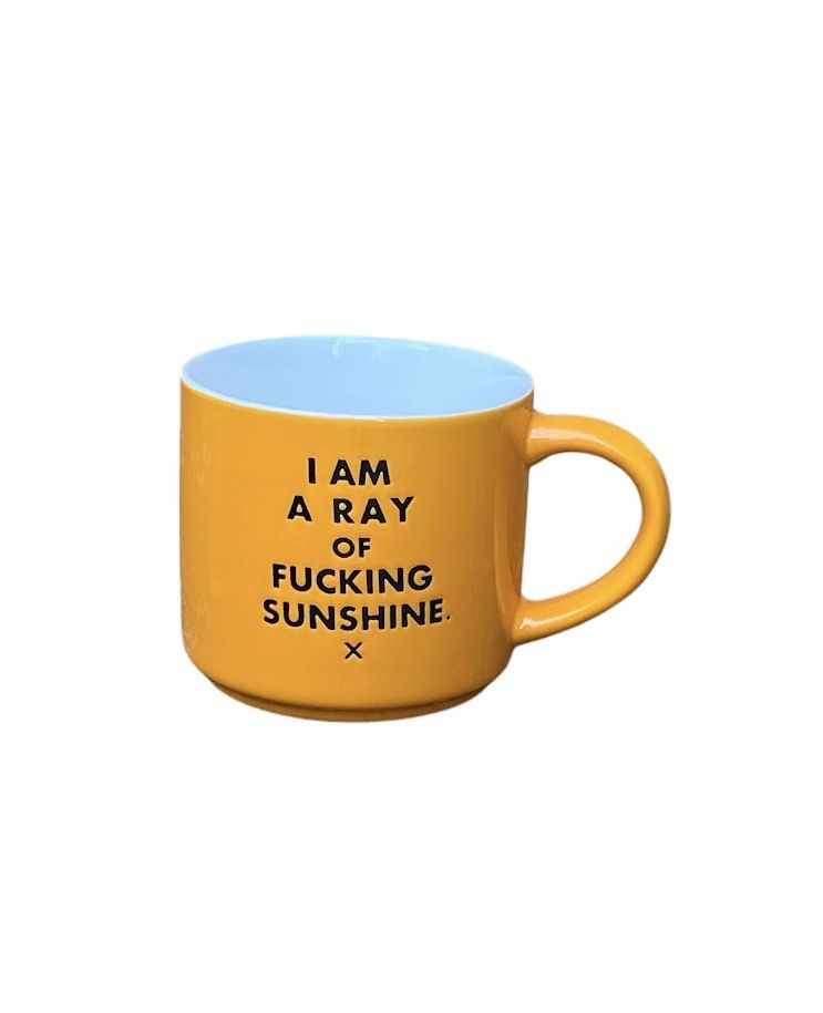 I Am A Ray Of Fucking Sunshine Yellow Stubby Mug