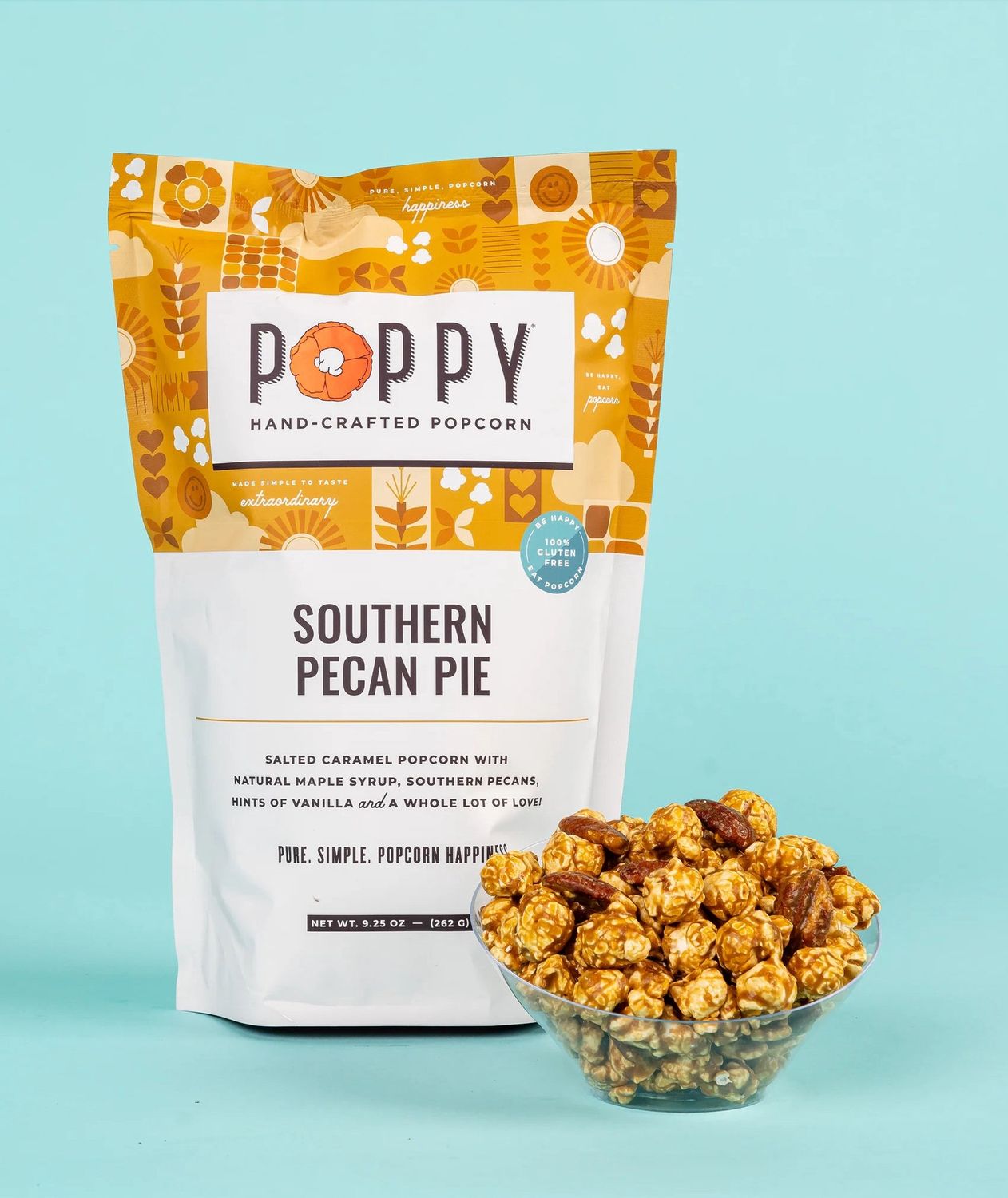 Southern Pecan Pie Poppy Popcorn Market Bag