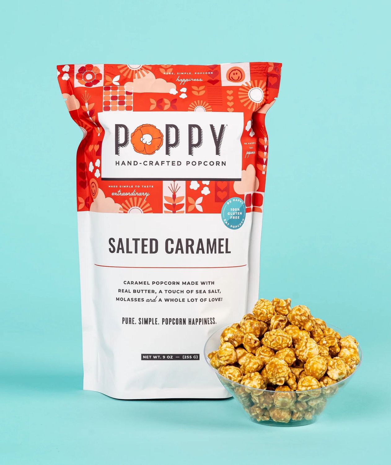 Salted Caramel Poppy Popcorn Market Bag