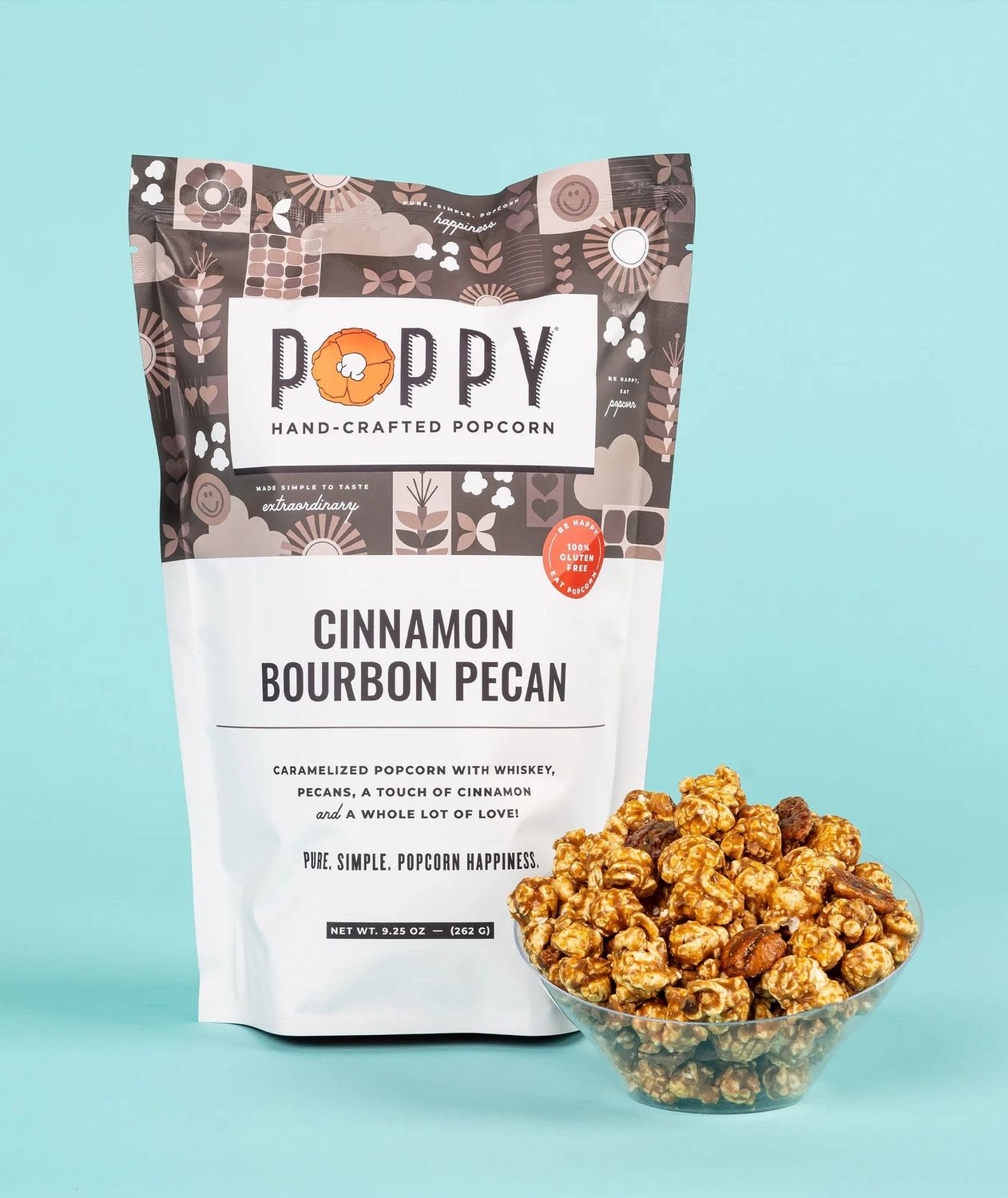 Cinnamon Bourbon Pecan Poppy Popcorn Market Bag