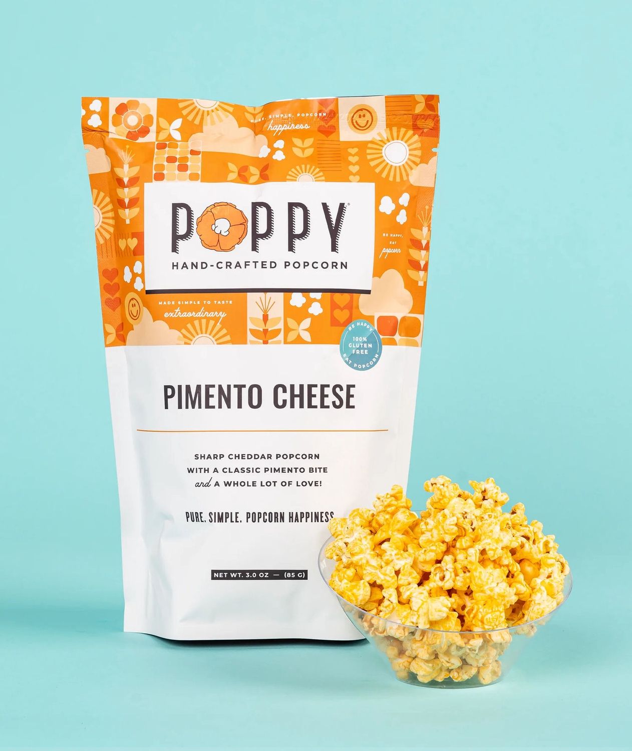 Pimento Cheese Poppy Popcorn Market Bag