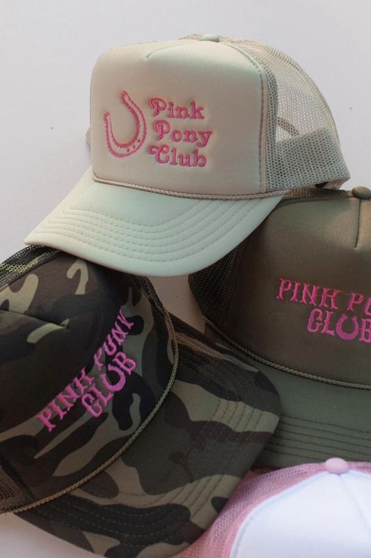 Pink Pony Club Horseshoe Trucker Hat