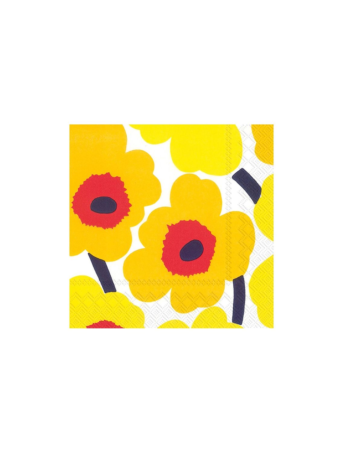 Unikko Yellow Flower Beverage Napkins