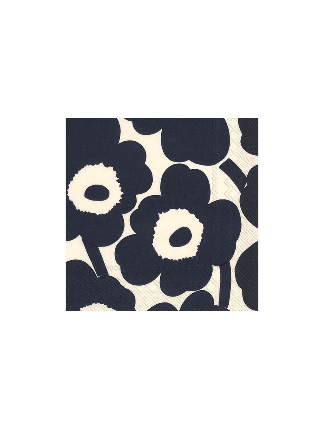 Unikko Dark Blue Flower Beverage Napkins