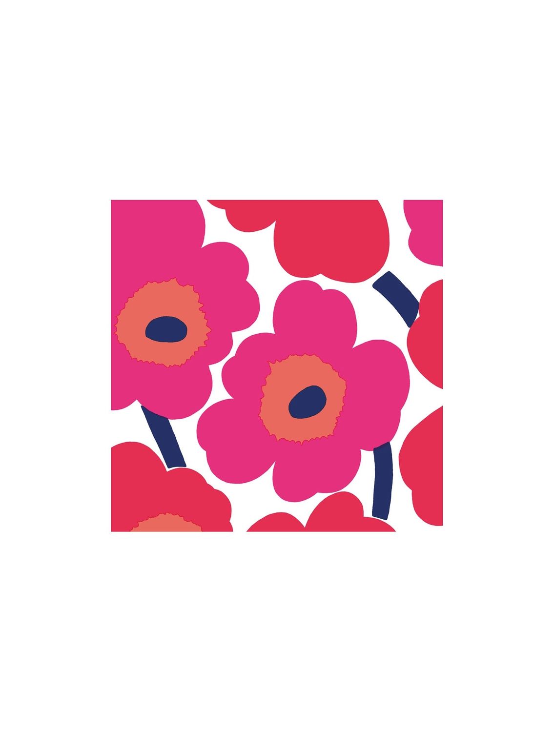 Unikko Red Flower Beverage Napkins