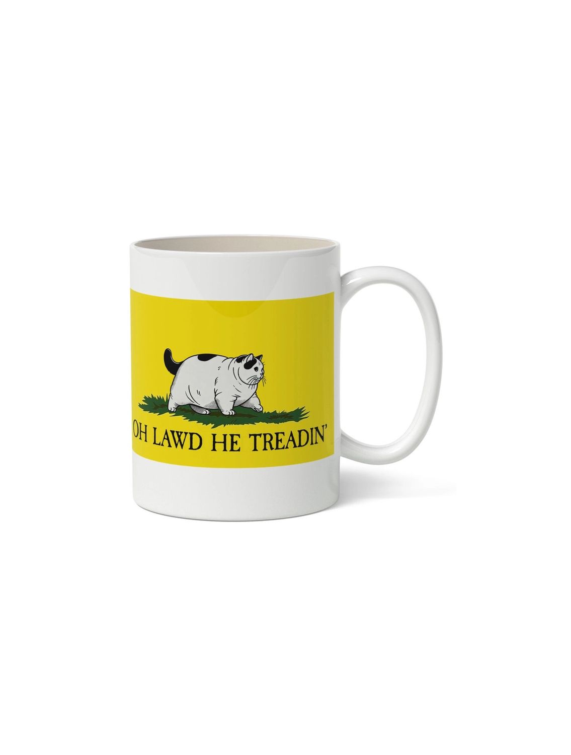 Oh Lawd He Treadin Cat Mug