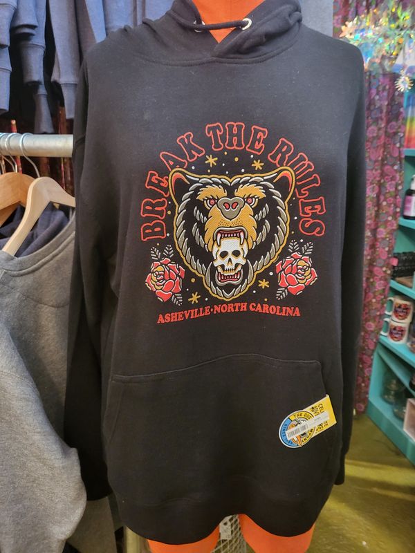 Break The Rules Asheville Traditional Bear Hoodie